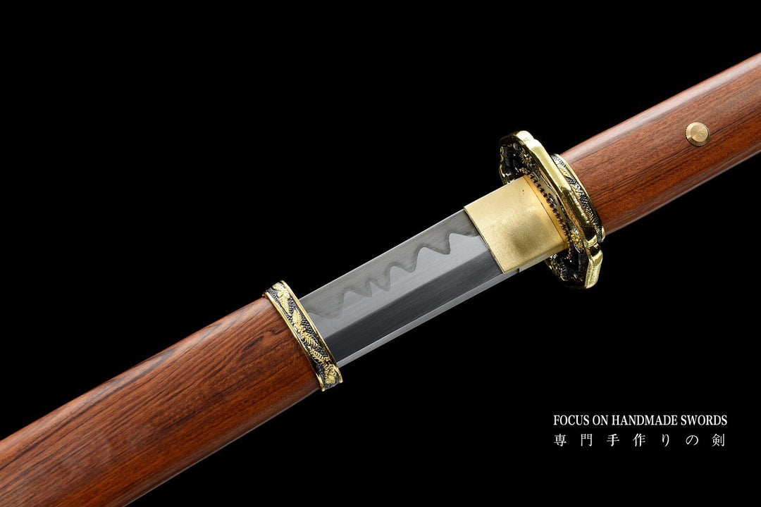 Hand Forged 1095 High Carbon Taichi Blade Katana Sword Rosewood